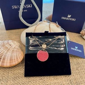 Swarovski pink sparkly necklace NWT